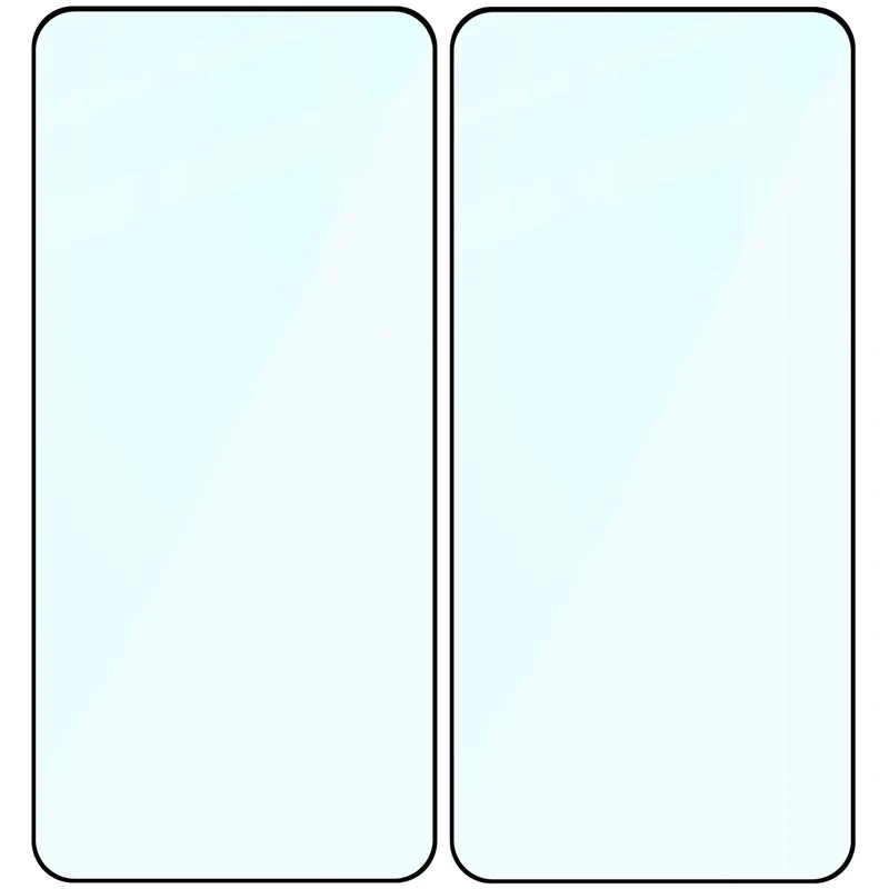 Gehärtetes Glas für Galaxy S25 / S24, Bizon Glass Edge Duo, Schwarzer Rahmen, 2 Stück