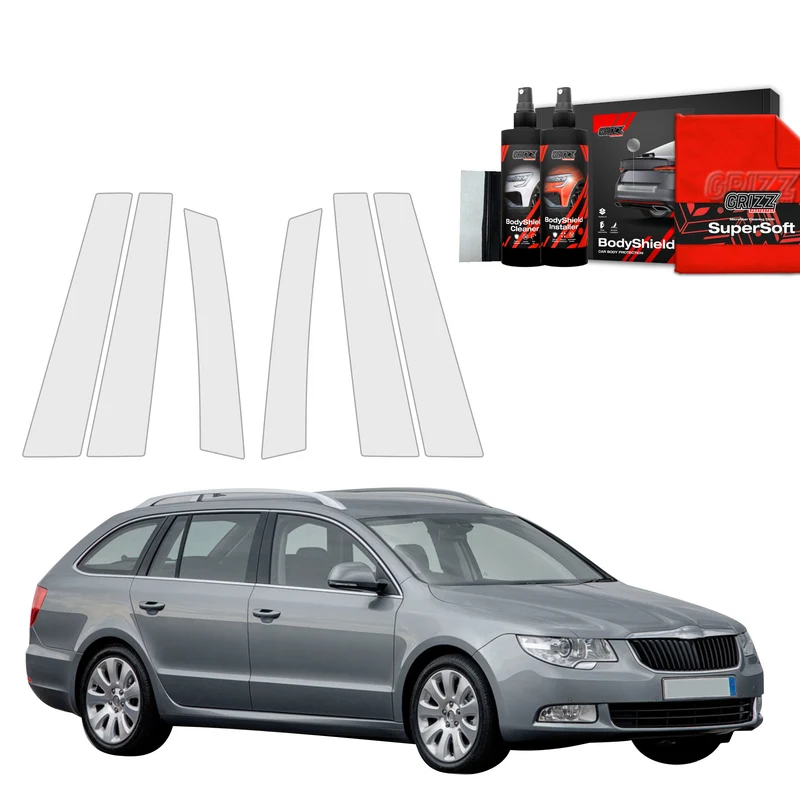 6in1 Schutzfolie Grizz Protector für B-C-Säule - Skoda Superb 2 Kombi (2009-2013)