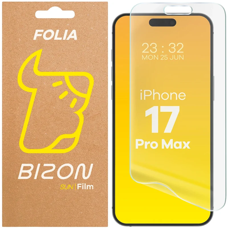Matte Folie für iPhone 17 Pro Max, Bizon Film Sun, 1 Stück