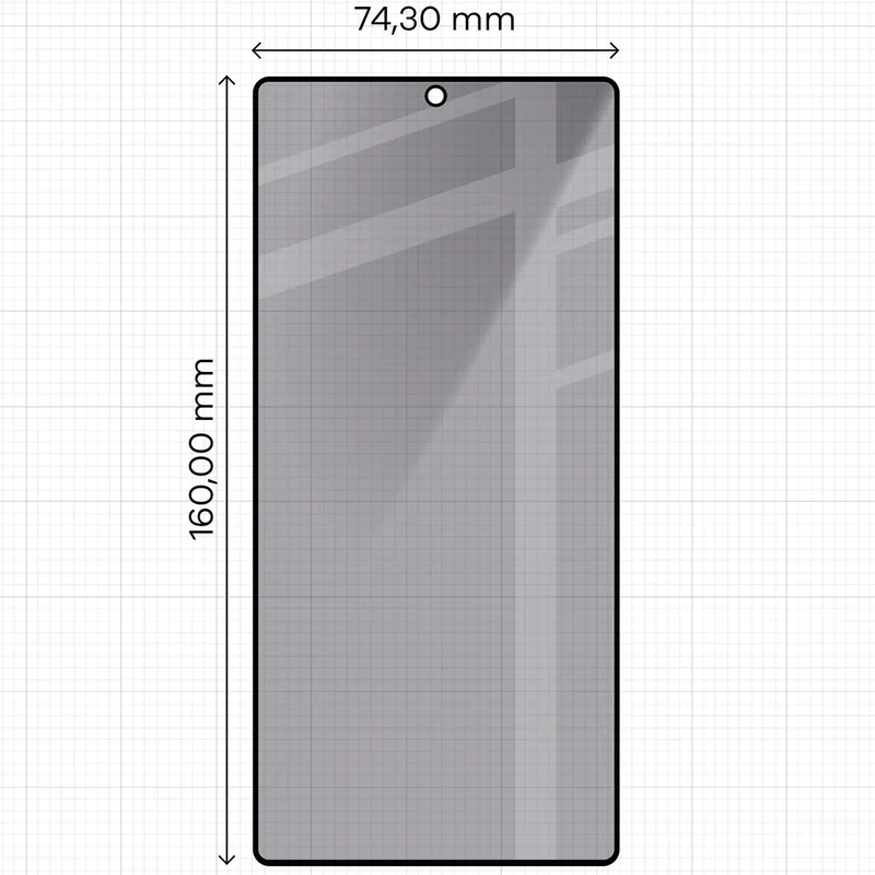 Gehärtetes Glas mit Privatschutzfilter für Galaxy S25 Ultra, Bizon Glass Edge Shadow Duo, getönt mit schwarzer Rahmen, 2 Stück