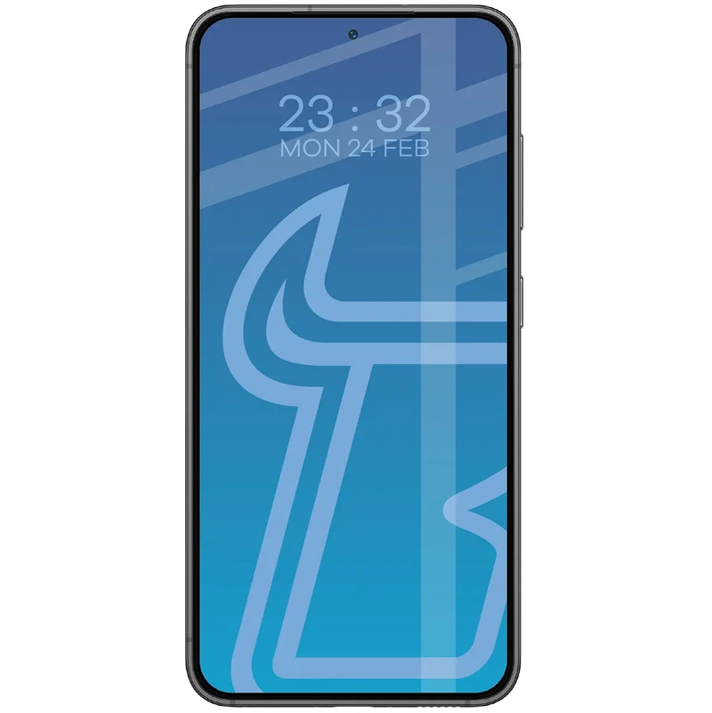 Gehärtetes Glas für Galaxy S23, Bizon Glass Edge Duo, Schwarzer Rahmen, 2 Stück
