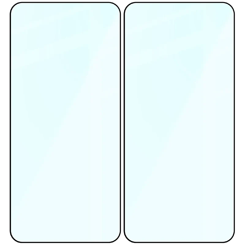 Gehärtetes Glas für Galaxy S23, Bizon Glass Edge Duo, Schwarzer Rahmen, 2 Stück