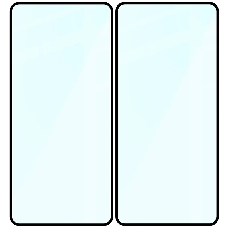 Gehärtetes Glas für Galaxy S22, Bizon Glass Edge Duo, Schwarzer Rahmen, 2 Stück