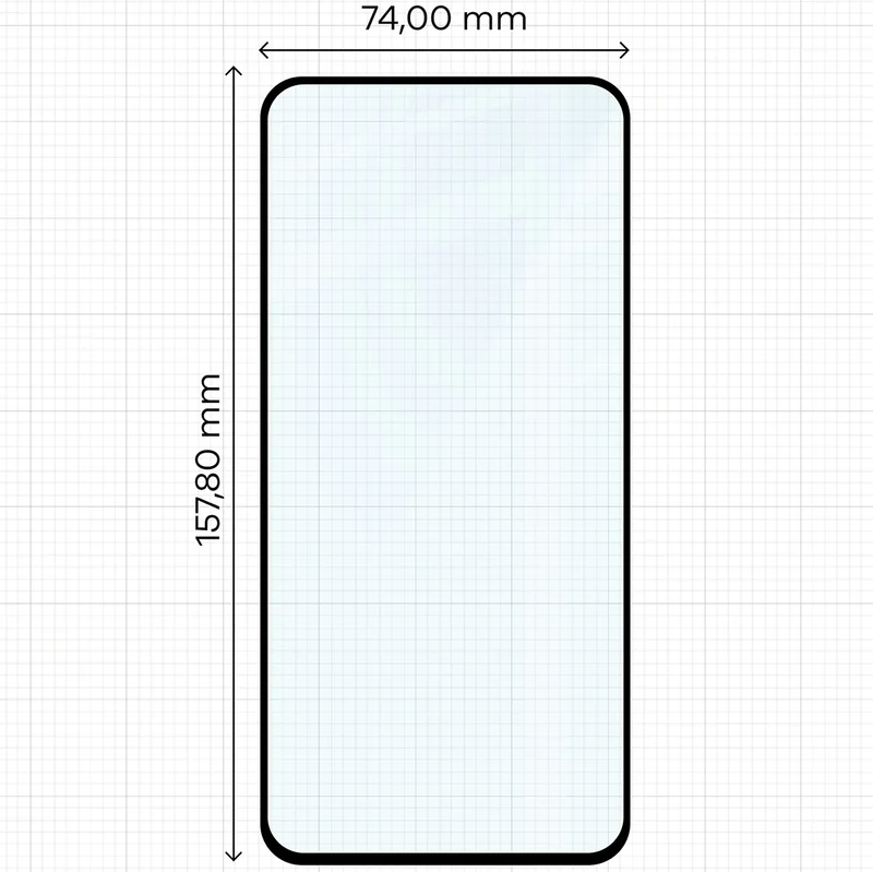 Gehärtetes Glas für Galaxy M35 5G / A35 5G / A55 5G, Bizon Glass Edge Duo, Schwarzer Rahmen, 2 Stück