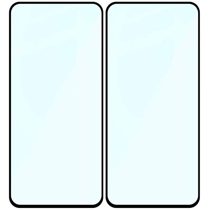 Gehärtetes Glas für Galaxy M35 5G / A35 5G / A55 5G, Bizon Glass Edge Duo, Schwarzer Rahmen, 2 Stück