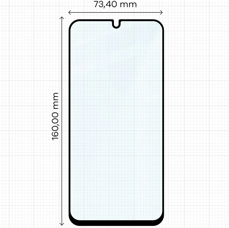 Gehärtetes Glas für Galaxy A16 4G/5G / A17 5G / A26 5G, Bizon Glass Edge Duo, Schwarzer Rahmen, 2 Stück