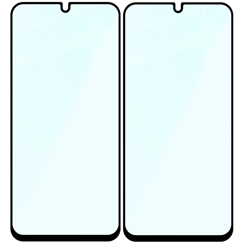 Gehärtetes Glas für Galaxy A16 4G/5G / A17 5G / A26 5G, Bizon Glass Edge Duo, Schwarzer Rahmen, 2 Stück