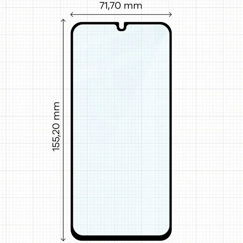 Gehärtetes Glas für Galaxy A15 4G/5G / A25 5G / M15 5G, Bizon Glass Edge Duo, Schwarzer Rahmen, 2 Stück