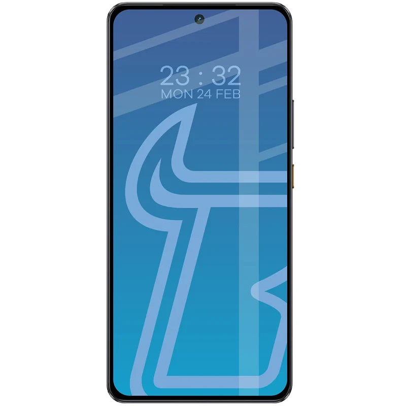 Gehärtetes Glas für Realme GT 7 / 7T, Bizon Glass Edge Duo, Schwarzer Rahmen, 2 Stück