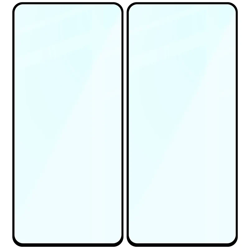 Gehärtetes Glas für OnePlus Nord CE5 5G, Bizon Glass Edge Duo, Schwarzer Rahmen, 2 Stück
