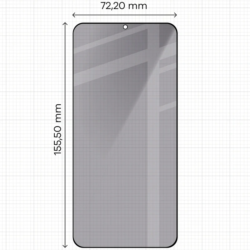 Gehärtetes Glas mit Privatschutzfilter für Galaxy S25 Plus / S24 Plus, Bizon Glass Edge Shadow Duo, getönt mit schwarzer Rahmen, 2 Stück