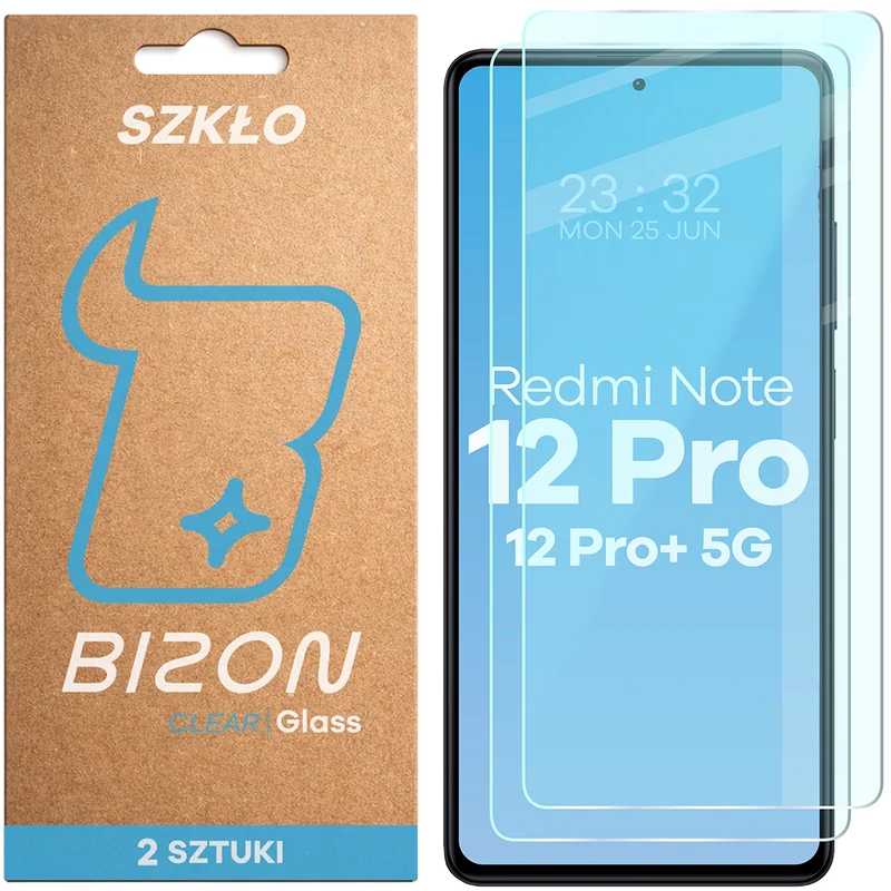 Gehärtetes Glas für Xiaomi Redmi Note 12 Pro 5G / Note 12 Pro Plus 5G, Bizon Glass Clear Duo, 2 Stück