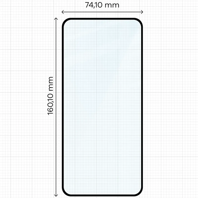 Gehärtetes Glas für Nothing Phone (3a) / (3a) Pro / CMF Phone 2 Pro, Bizon Glass Edge Duo, Schwarzer Rahmen, 2 Stück