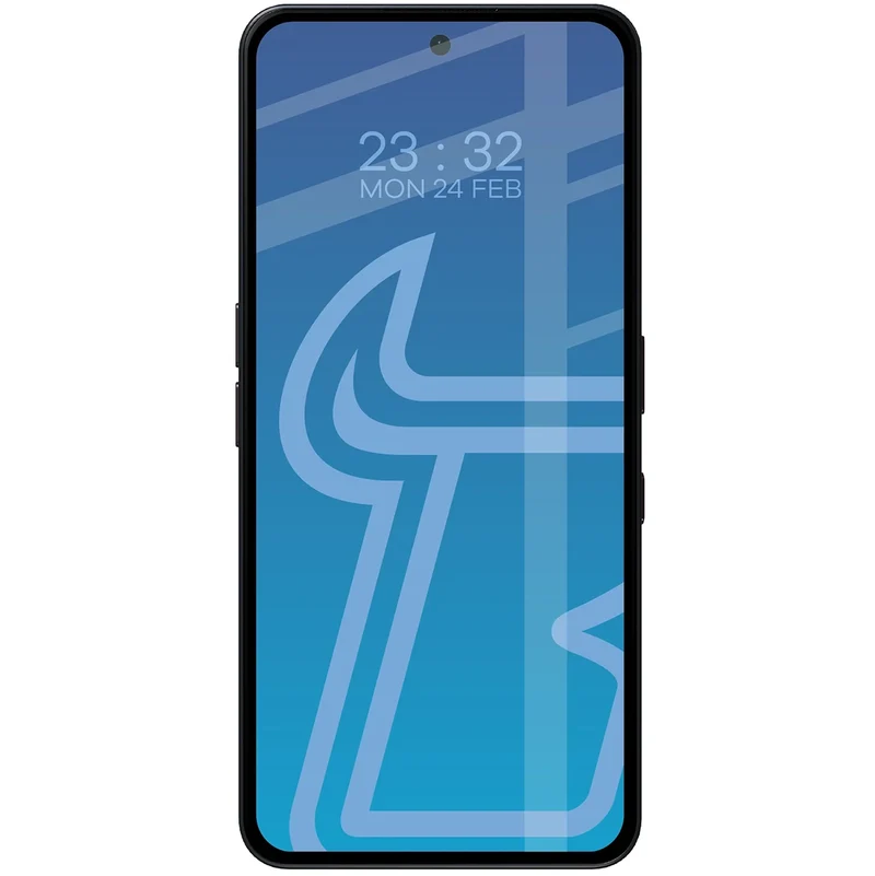 Gehärtetes Glas für Nothing Phone (3a) / (3a) Pro / CMF Phone 2 Pro, Bizon Glass Edge Duo, Schwarzer Rahmen, 2 Stück