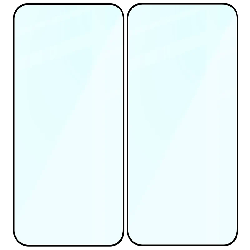 Gehärtetes Glas für Honor 400, Bizon Glass Edge Duo, Schwarzer Rahmen, 2 Stück