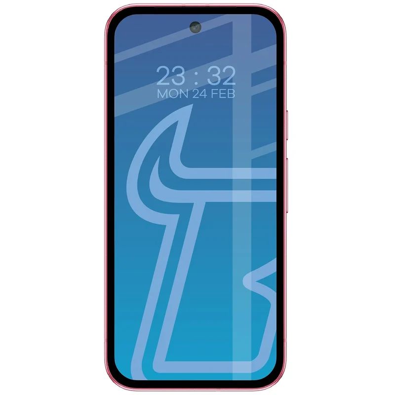 Gehärtetes Glas für Google Pixel 9a, Bizon Glass Edge Duo, Schwarzer Rahmen, 2 Stück