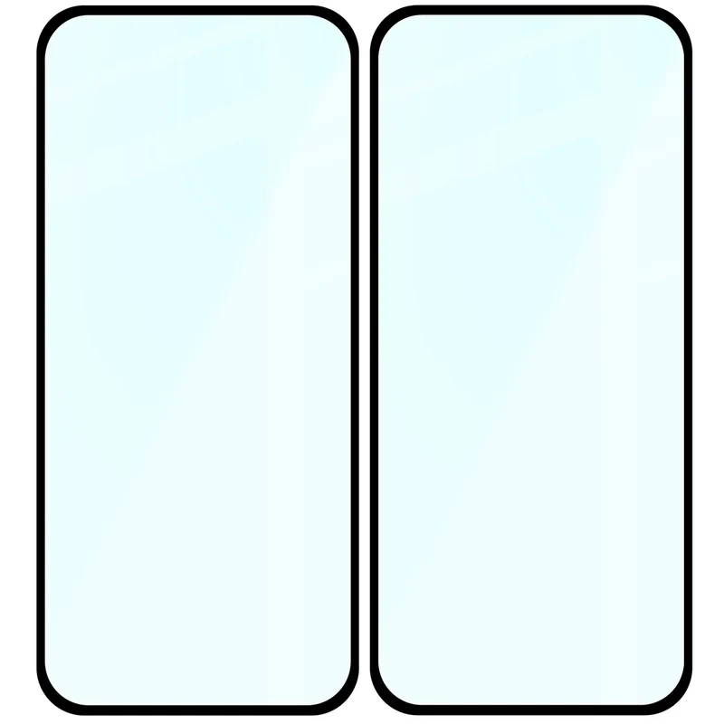 Gehärtetes Glas für Google Pixel 9a, Bizon Glass Edge Duo, Schwarzer Rahmen, 2 Stück