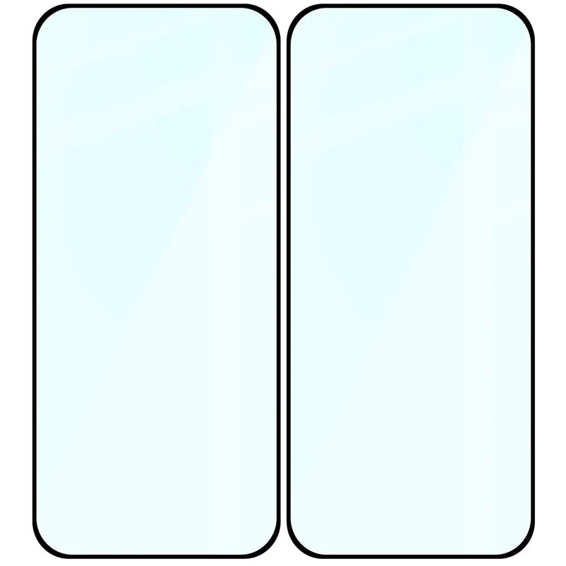 Gehärtetes Glas für Google Pixel 11 / 11 Pro / 10 / 10 Pro / 9 / 9 Pro, Bizon Glass Edge Duo, Schwarzer Rahmen, 2 Stück
