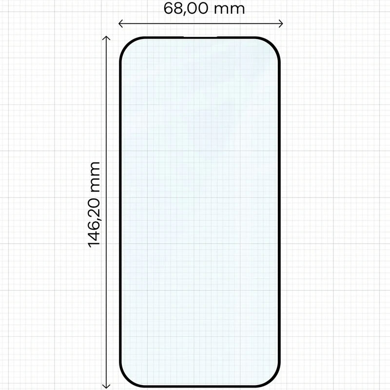 Gehärtetes Glas für iPhone 18 Pro / 17 / 17 Pro / 16 Pro, Bizon Glass Edge Duo, Schwarzer Rahmen, 2 Stück
