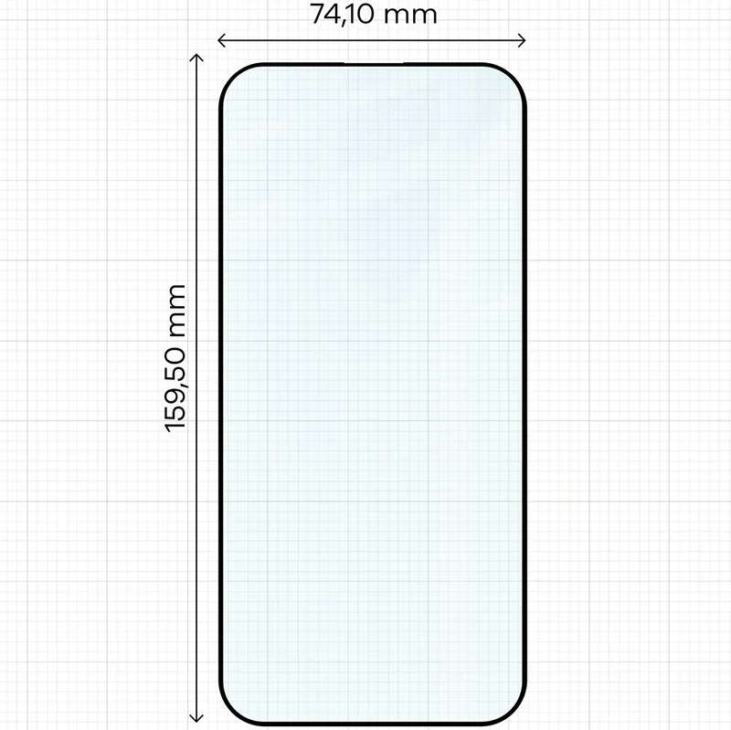 Gehärtetes Glas für iPhone 16 Pro Max, Bizon Glass Edge Duo, Schwarzer Rahmen, 2 Stück