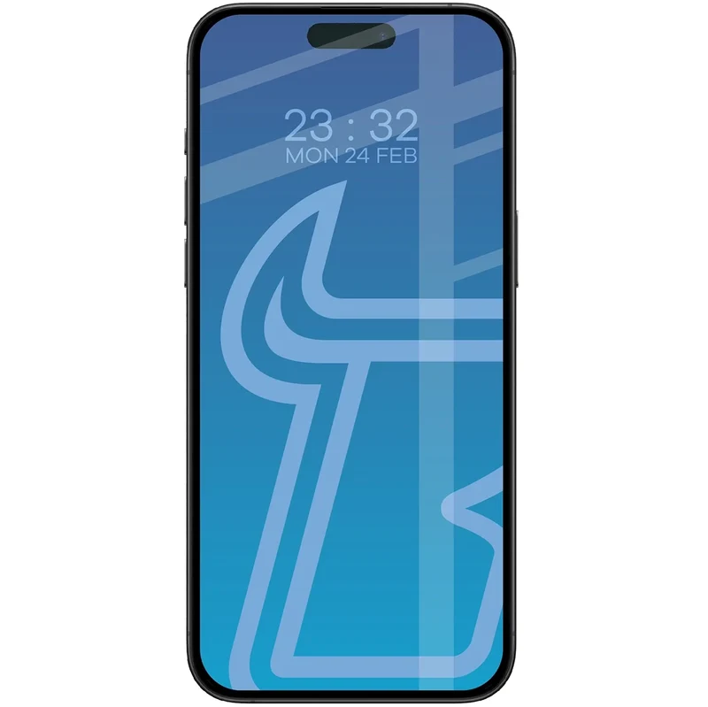 Gehärtetes Glas für iPhone 16 Pro Max, Bizon Glass Edge Duo, Schwarzer Rahmen, 2 Stück