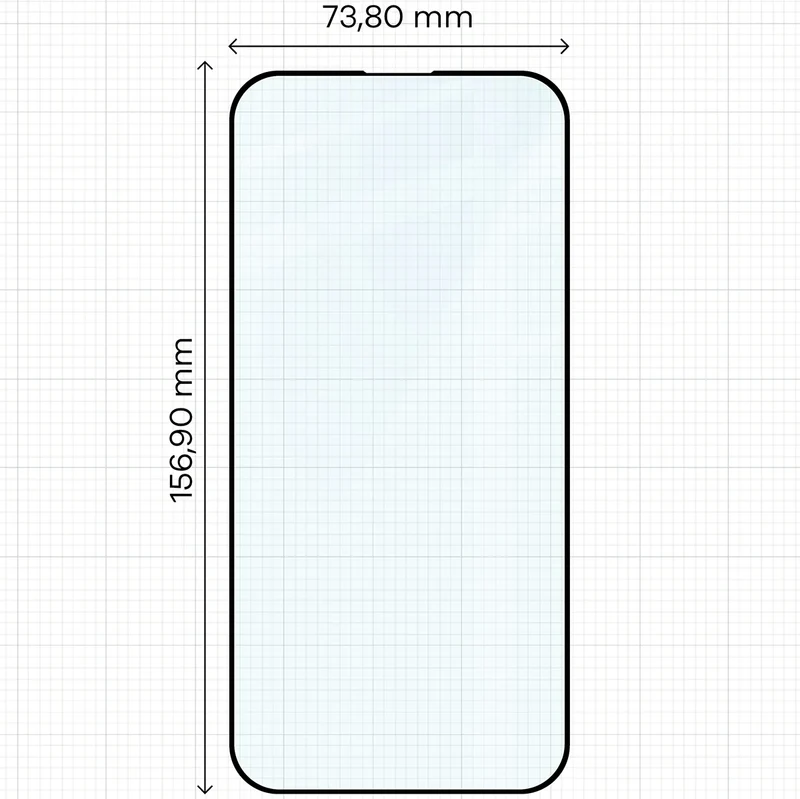 Gehärtetes Glas für iPhone 15 Pro Max, Bizon Glass Edge Duo, Schwarzer Rahmen, 2 Stück