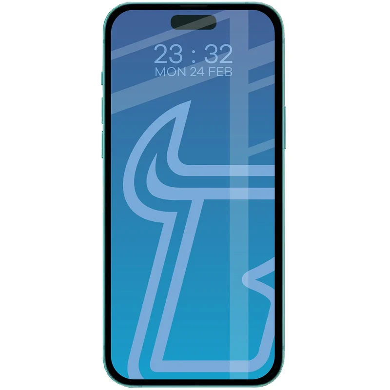 Gehärtetes Glas für iPhone 15 Pro Max, Bizon Glass Edge Duo, Schwarzer Rahmen, 2 Stück