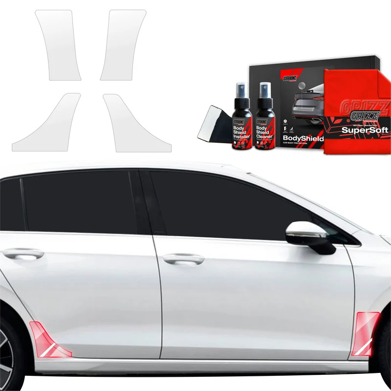 4in1 Schutzfolie Grizz Protector für hinteren & vorderen Seitenschweller - Volkswagen VW Golf 8 Hatchback (2024-2026)