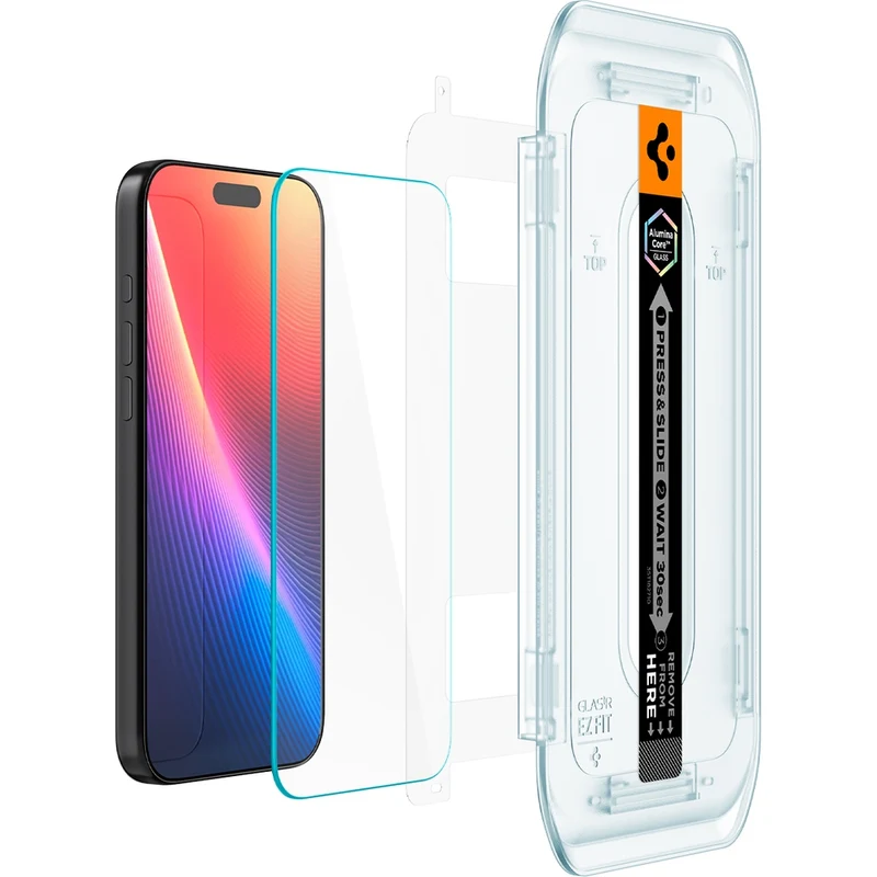 Glas + Applikator für iPhone 18 Pro Max / 17 Pro Max / 16 Pro Max, Spigen Glas.tR EZ Fit 2-Pack (AC)