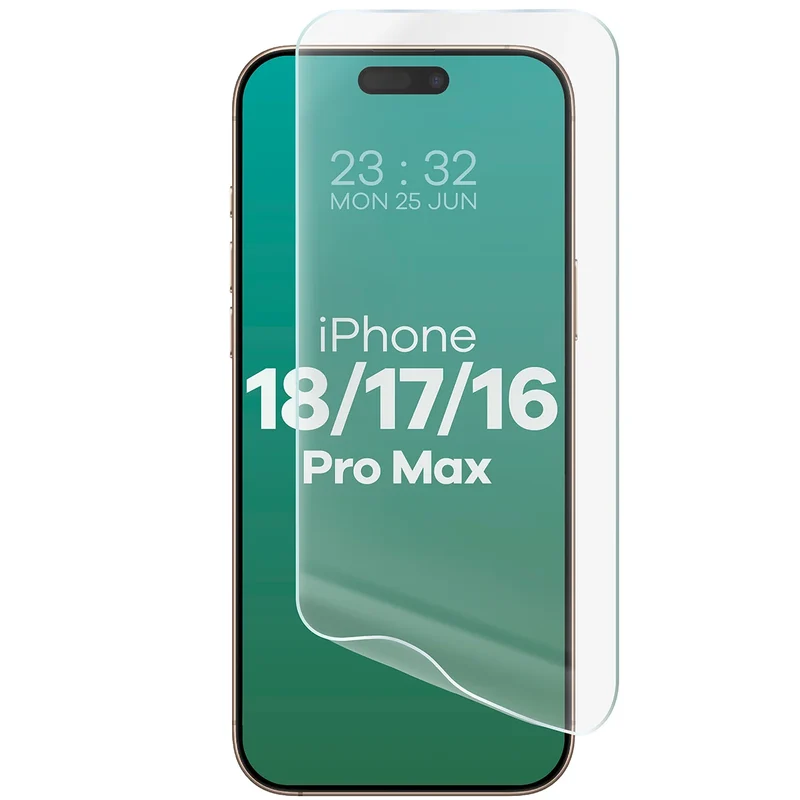 Hydrogel Folie für den Bildschirm für iPhone 18 Pro Max/17 Pro Max/16 Pro Max, Bizon Film Hydrogel Front, 1 Stück
