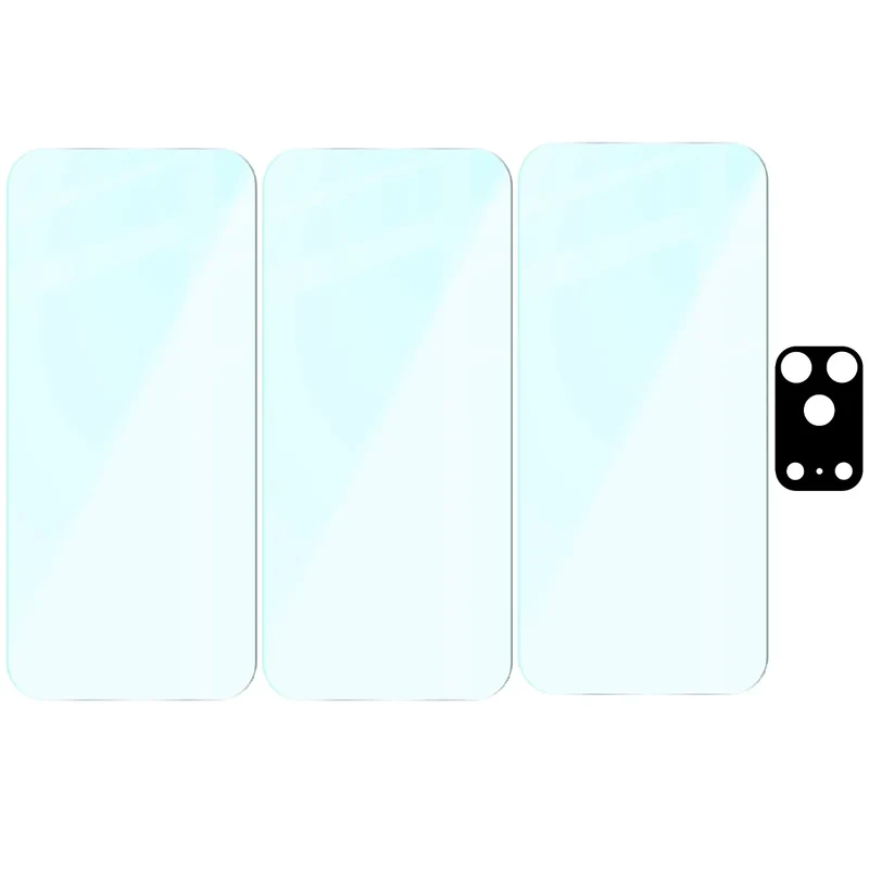 Gehärtetes Glas - 3 Stück + Kameraschutz für iPhone 17 Pro, Bizon Glass Clear Pack