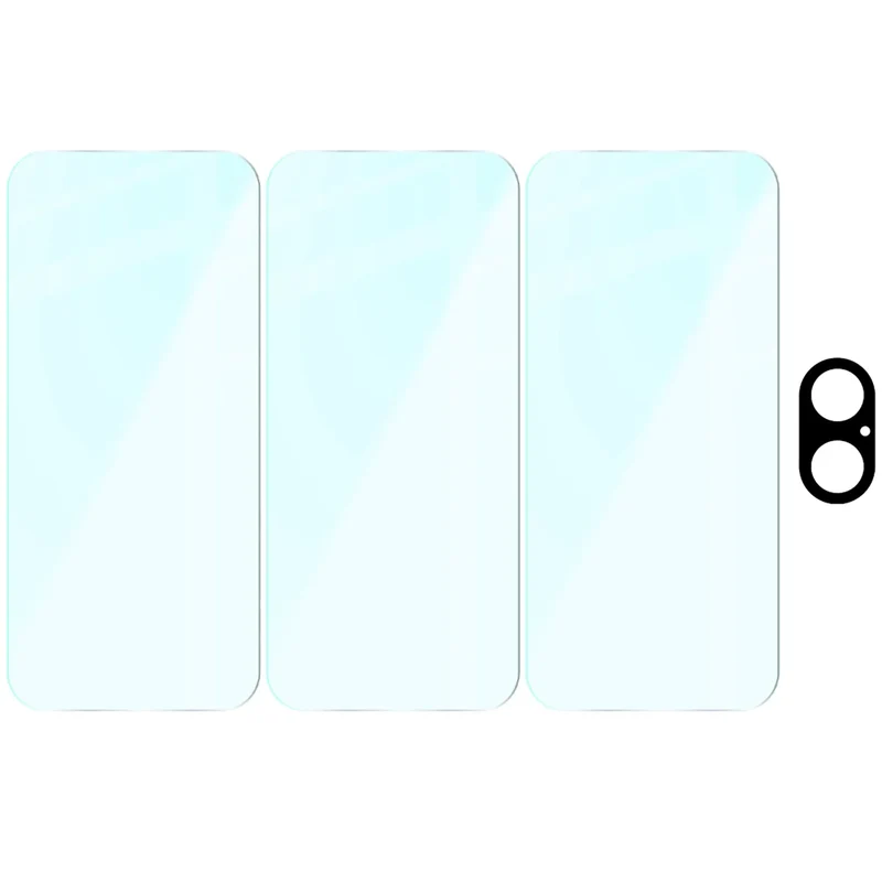Gehärtetes Glas - 3 Stück + Kameraschutz für iPhone 17, Bizon Glass Clear Pack