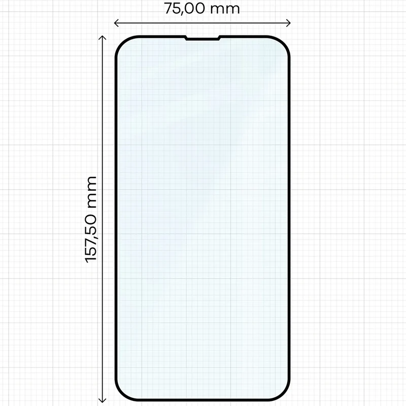 Gehärtetes Glas für iPhone 13 Pro Max, Bizon Glass Edge Duo, Schwarzer Rahmen, 2 Stück