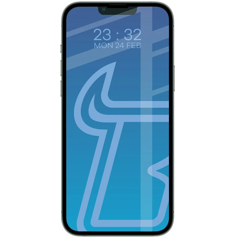 Gehärtetes Glas für iPhone 13 Pro Max, Bizon Glass Edge Duo, Schwarzer Rahmen, 2 Stück