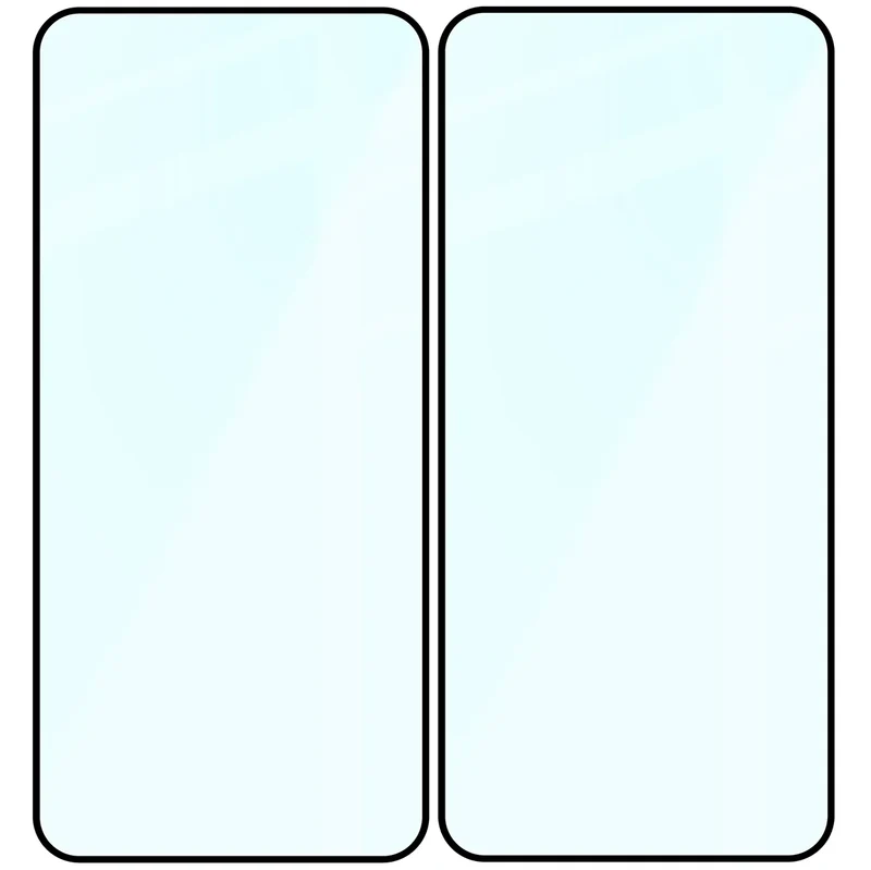 Gehärtetes Glas für Galaxy S26 FE / S25 FE / S24 FE / A37 5G / A36 5G / A56 5G, Bizon Glass Edge Duo, Schwarzer Rahmen, 2 Stück