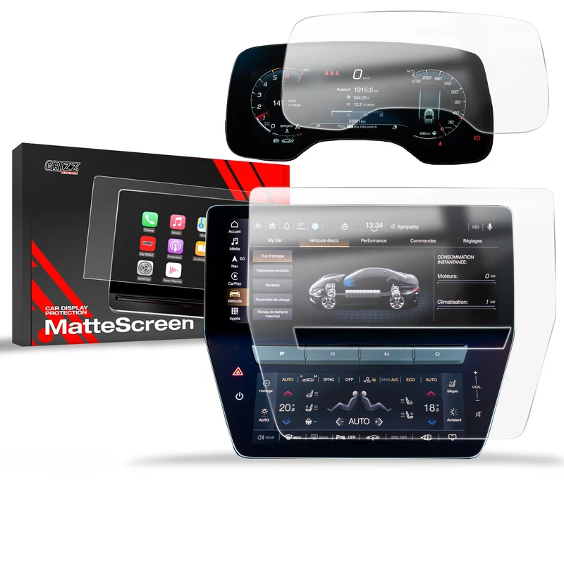 Matte Autodisplayfolie 2in1 für Maserati Grecale (2023-2026), Grizz Protector