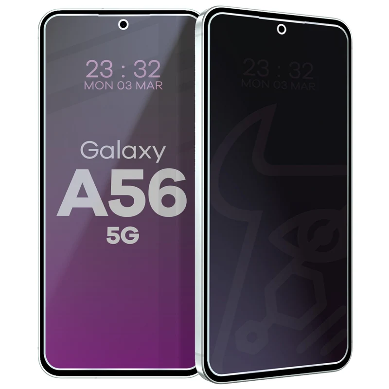 Hybridglas mit Privatschutzfilter für Galaxy A56 5G, Bizon Hybrid Shadow, Matt