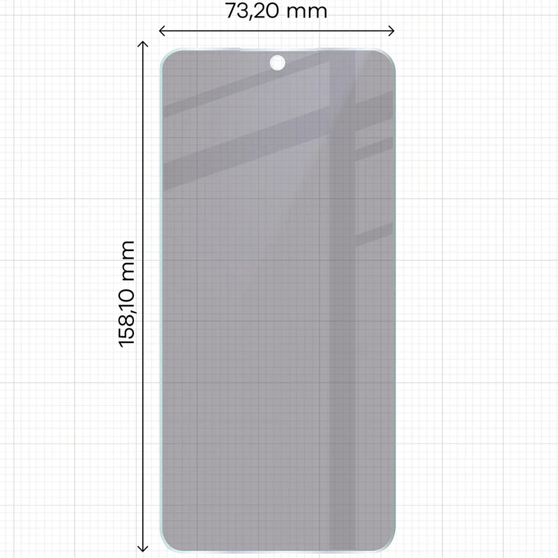 Hybridglas mit Privatschutzfilter für Galaxy A56 5G, Bizon Hybrid Shadow, Matt