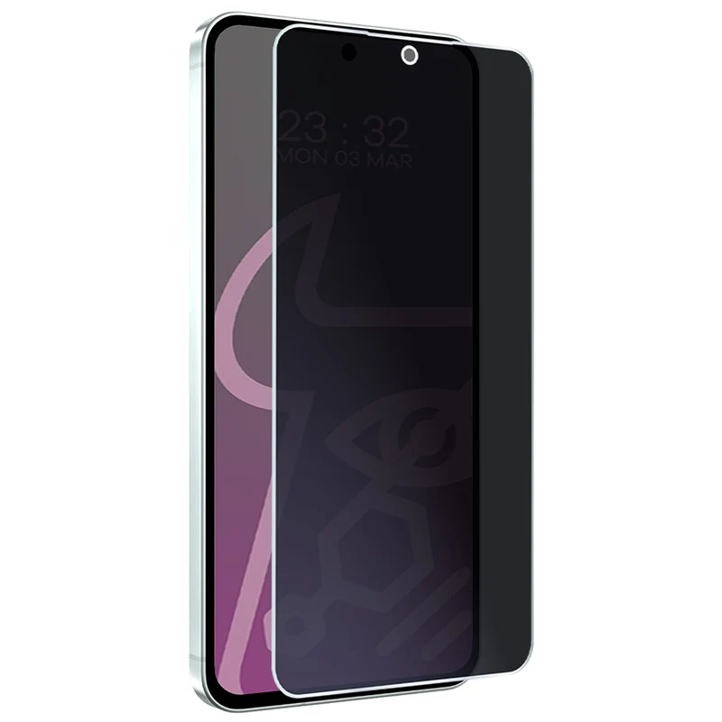 Hybridglas mit Privatschutzfilter für Galaxy A56 5G, Bizon Hybrid Shadow, Matt