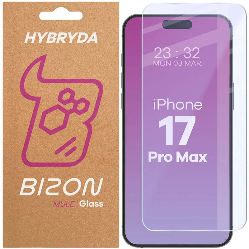 Flexibles Hybridglas für iPhone 17 Pro Max, Bizon Hybrid Mule