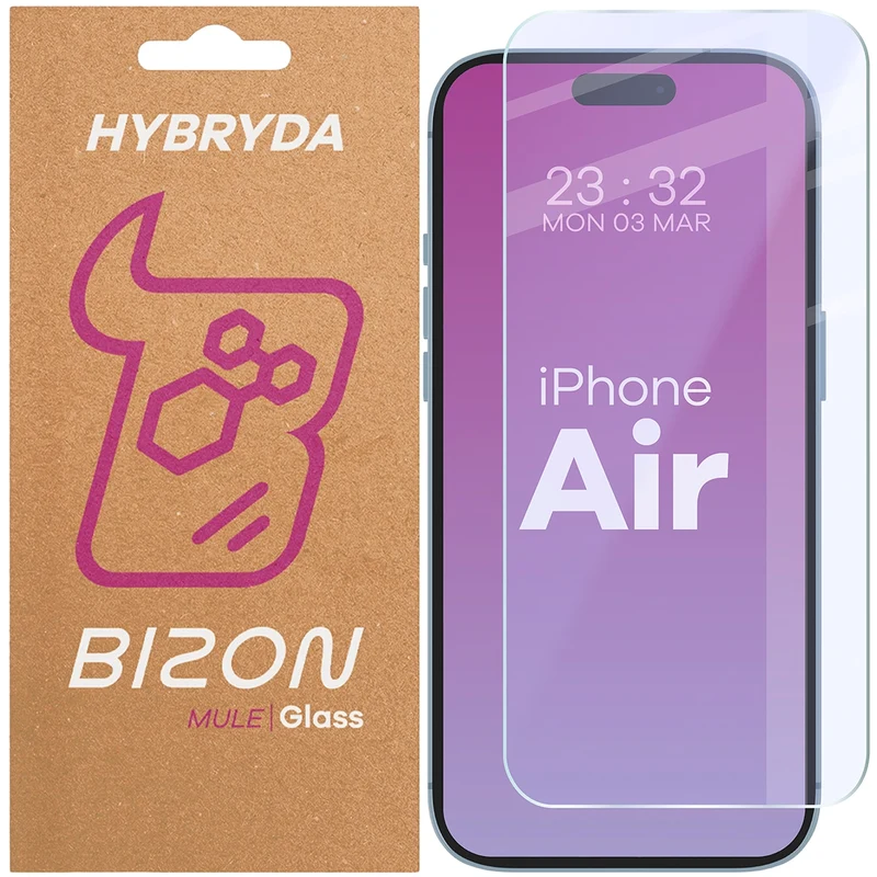 Flexibles Hybridglas für iPhone Air, Bizon Hybrid Mule