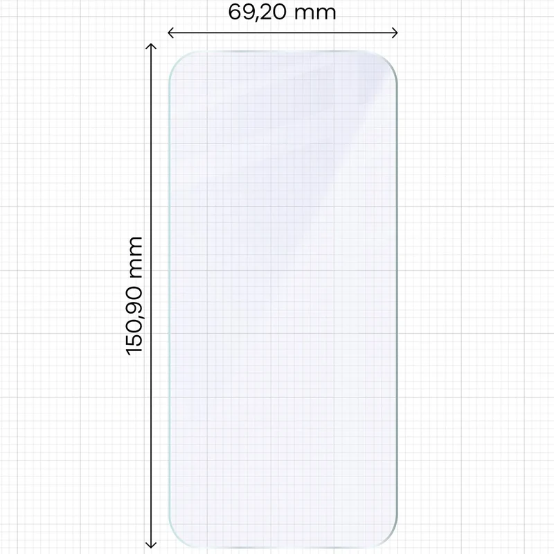 Flexibles Hybridglas für iPhone Air, Bizon Hybrid Mule