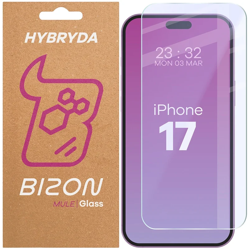 Flexibles Hybridglas für iPhone 17, Bizon Hybrid Mule