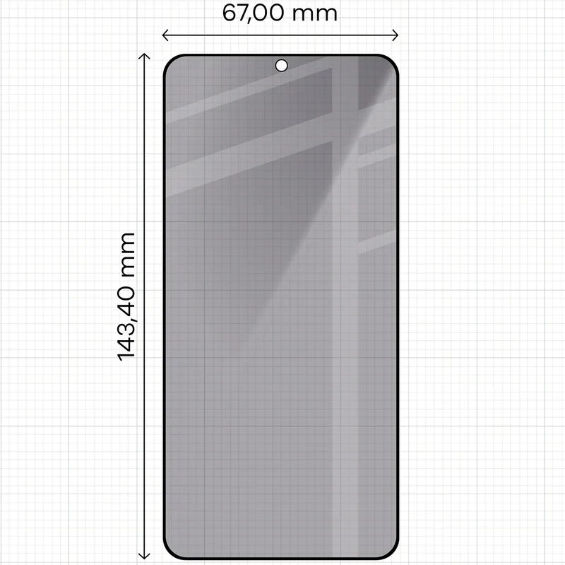 Gehärtetes Glas mit Privatschutzfilter für Galaxy S25 / S24, Bizon Glass Edge Shadow Duo, getönt mit schwarzer Rahmen, 2 Stück