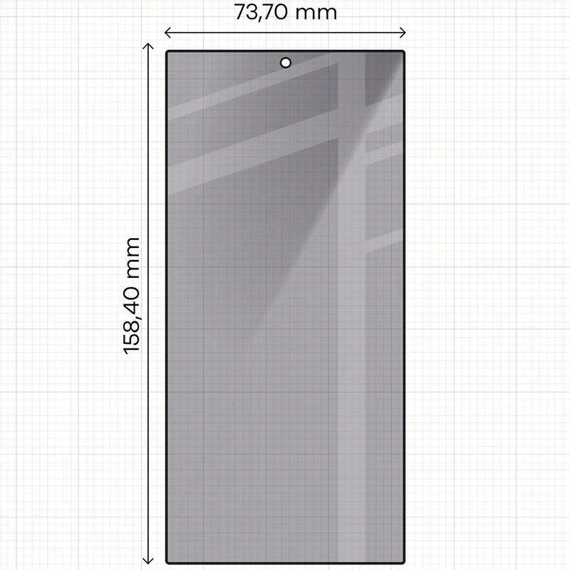 Gehärtetes Glas mit Privatschutzfilter für Galaxy S24 Ultra, Bizon Glass Edge Shadow Duo, getönt mit schwarzer Rahmen, 2 Stück