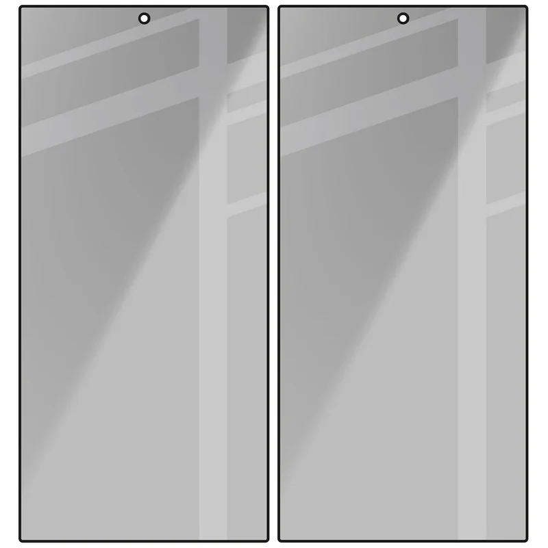 Gehärtetes Glas mit Privatschutzfilter für Galaxy S24 Ultra, Bizon Glass Edge Shadow Duo, getönt mit schwarzer Rahmen, 2 Stück