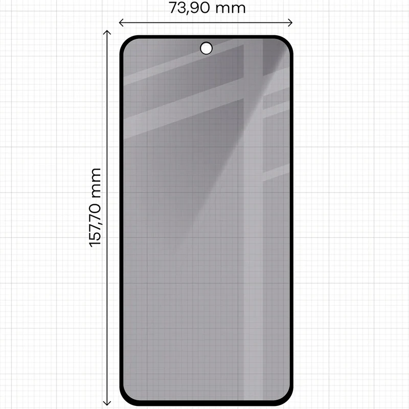 Gehärtetes Glas mit Privatschutzfilter für Galaxy M35 5G / A35 5G / A55 5G, Bizon Glass Edge Shadow Duo, getönt mit schwarzer Rahmen, 2 Stück