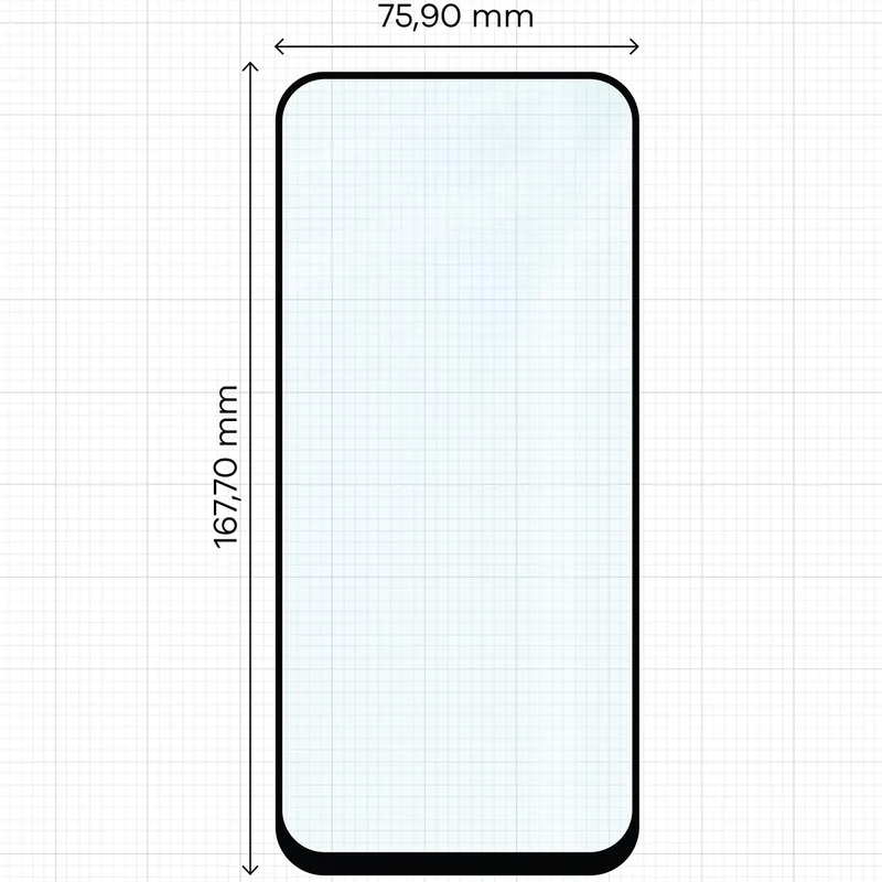 Gehärtetes Glas für Xiaomi Redmi 15C 4G / 5G / POCO C85 4G, Bizon Glass Edge, Schwarzer Rahmen