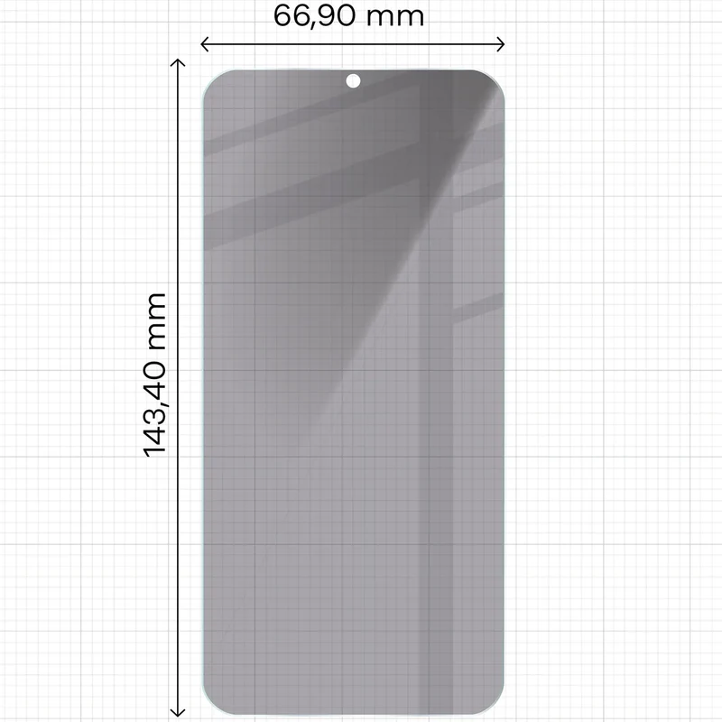 Gehärtetes Glas mit Privatschutzfilter für Galaxy S25 / S24, Bizon Glass Clear Shadow Duo, getönt, 2 Stück
