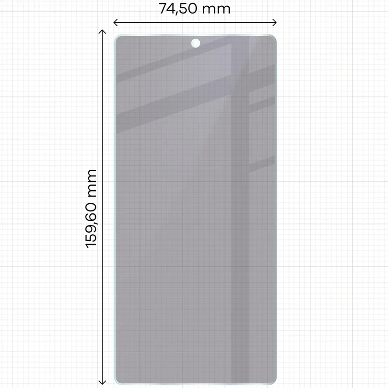 Hybridglas mit Privatschutzfilter für Galaxy S25 Ultra, Bizon Hybrid Shadow, Matt